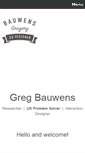Mobile Screenshot of gregorybauwens.com
